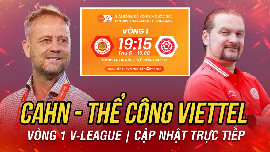 Trực tiếp CAHN 0-0 Thể Công Viettel: HLV Polking đại chiến HLV Popov